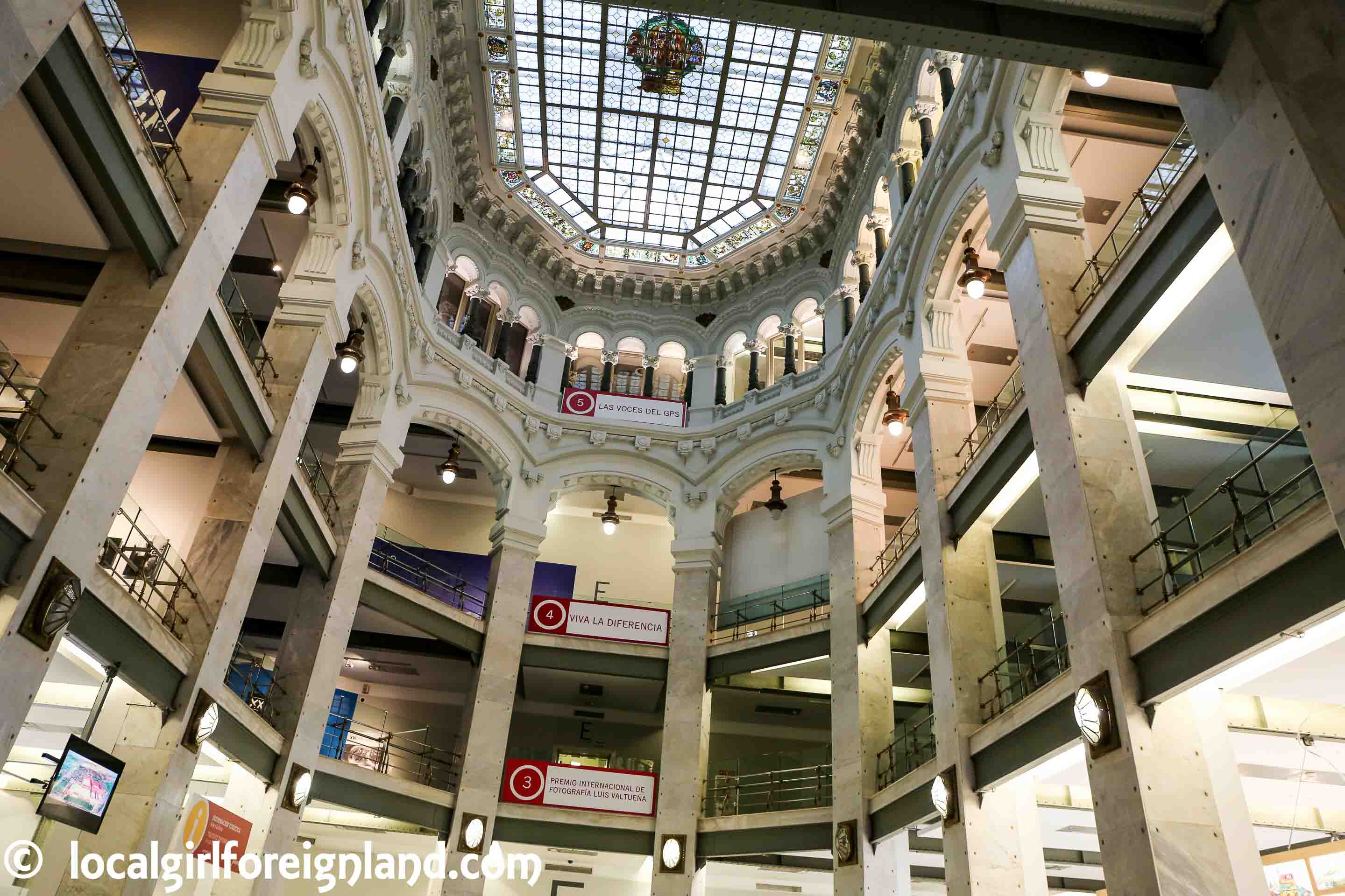 Inside Cibeles Palace (Madrid), roof