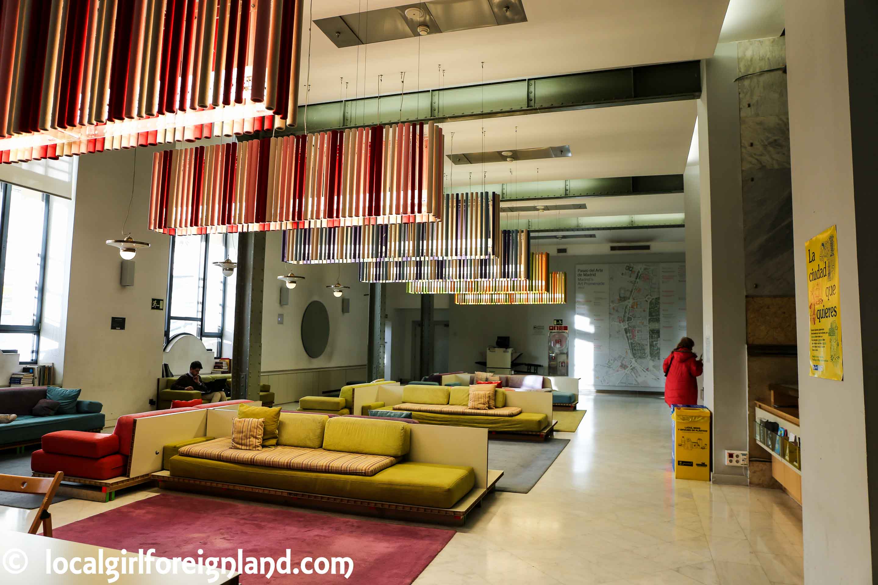 Inside Cibeles Palace (Madrid), 1st floor lobby