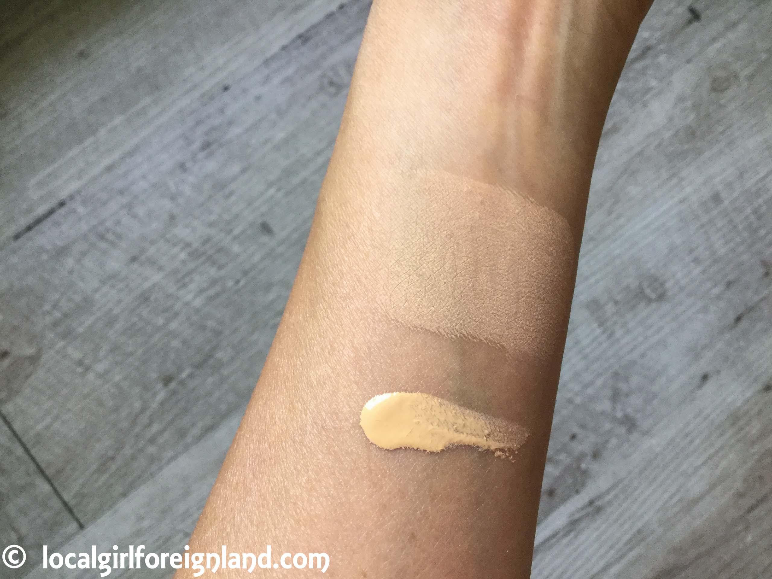 dior backstage face and body swatches