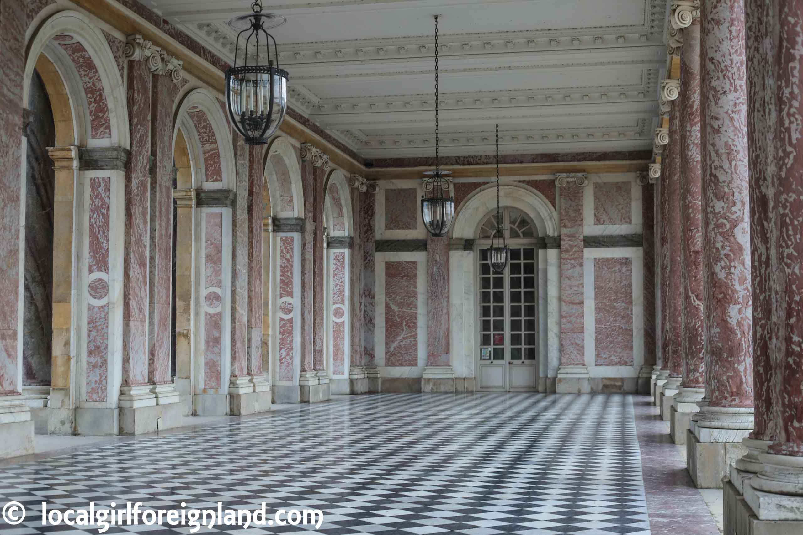 The Peristyle - Grand Trianon, the pink marble palace, Versailles. France